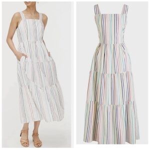 JCrew Primary Candy Stripe Sundress, Size 8